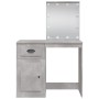 Dresser with concrete gray LED lights 90x42x132.5 cm by vidaXL, Bedroom Dressers - Ref: Foro24-834974, Price: 97,99 €, Discou...