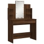 Dressing table with LED lights brown oak 96x40x142 cm by vidaXL, Bedroom Dressers - Ref: Foro24-837899, Price: 97,26 €, Disco...