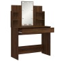 Dressing table with LED lights brown oak 96x40x142 cm by vidaXL, Bedroom Dressers - Ref: Foro24-837899, Price: 97,26 €, Disco...