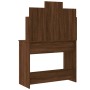 Dressing table with LED lights brown oak 96x40x142 cm by vidaXL, Bedroom Dressers - Ref: Foro24-837899, Price: 97,26 €, Disco...