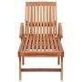 2 teak solid wood sun loungers with cream cushion by vidaXL, Loungers - Ref: Foro24-3073189, Price: 593,49 €, Discount: %