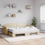 Trundle sofa bed cream fabric 80x200 cm by vidaXL, Beds and slatted bases - Ref: Foro24-3197529, Price: 269,81 €, Discount: %