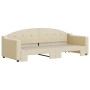 Trundle sofa bed cream fabric 80x200 cm by vidaXL, Beds and slatted bases - Ref: Foro24-3197529, Price: 269,81 €, Discount: %