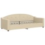 Trundle sofa bed cream fabric 80x200 cm by vidaXL, Beds and slatted bases - Ref: Foro24-3197529, Price: 269,81 €, Discount: %