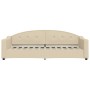 Trundle sofa bed cream fabric 80x200 cm by vidaXL, Beds and slatted bases - Ref: Foro24-3197529, Price: 269,81 €, Discount: %