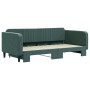 Dark green velvet trundle sofa bed 100x200 cm by vidaXL, Beds and slatted bases - Ref: Foro24-3197072, Price: 295,82 €, Disco...