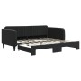 Black velvet trundle sofa bed 90x190 cm by vidaXL, Beds and slatted bases - Ref: Foro24-3197078, Price: 265,32 €, Discount: %