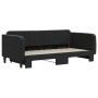 Black velvet trundle sofa bed 90x190 cm by vidaXL, Beds and slatted bases - Ref: Foro24-3197078, Price: 265,32 €, Discount: %