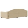 Trundle sofa bed cream fabric 90x200 cm by vidaXL, Beds and slatted bases - Ref: Foro24-3197534, Price: 275,82 €, Discount: %