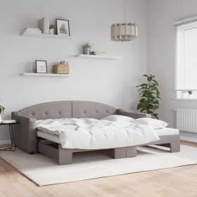 Sofá cama nido tela gris taupe 90x200 cm de vidaXL, Camas y somieres - Ref: Foro24-3197533, Precio: 277,99 €, Descuento: %