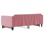 Pink velvet trundle sofa bed 100x200 cm by vidaXL, Beds and slatted bases - Ref: Foro24-3197073, Price: 305,71 €, Discount: %