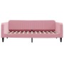 Pink velvet trundle sofa bed 100x200 cm by vidaXL, Beds and slatted bases - Ref: Foro24-3197073, Price: 305,71 €, Discount: %