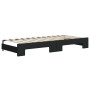 Trundle sofa bed black fabric 100x200 cm by vidaXL, Beds and slatted bases - Ref: Foro24-3197537, Price: 286,94 €, Discount: %