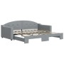 Sofá cama nido tela gris claro 90x190 cm de vidaXL, Camas y somieres - Ref: Foro24-3197540, Precio: 296,99 €, Descuento: %