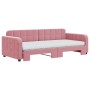 Sofá cama nido con colchón terciopelo rosa 90x200 cm de vidaXL, Camas y somieres - Ref: Foro24-3196956, Precio: 431,96 €, Des...