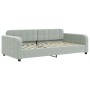 Trundle sofa bed with light gray velvet mattress 100x200 cm by vidaXL, Beds and slatted bases - Ref: Foro24-3196960, Price: 4...