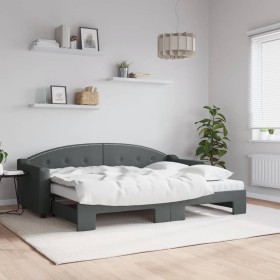 Trundle sofa bed with dark gray fabric mattress 80x200 cm by vidaXL, Beds and slatted bases - Ref: Foro24-3197544, Price: 436...