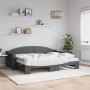 Trundle sofa bed with dark gray fabric mattress 80x200 cm by vidaXL, Beds and slatted bases - Ref: Foro24-3197544, Price: 435...