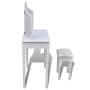 Dressing table with mirror 3 in 1 stool and 2 drawers white by vidaXL, Bedroom Dressers - Ref: Foro24-241003, Price: 154,99 €...