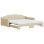 Sofá cama nido con colchón tela crema 100x200 cm de vidaXL, Camas y somieres - Ref: Foro24-3197557, Precio: 449,60 €, Descuen...