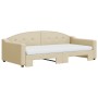 Sofá cama nido con colchón tela crema 100x200 cm de vidaXL, Camas y somieres - Ref: Foro24-3197557, Precio: 449,60 €, Descuen...