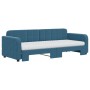 Trundle sofa bed with blue velvet mattress 80x200 cm by vidaXL, Beds and slatted bases - Ref: Foro24-3196945, Price: 416,94 €...