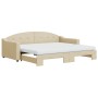 Sofá cama nido con colchón tela crema 90x200 cm de vidaXL, Camas y somieres - Ref: Foro24-3197552, Precio: 432,53 €, Descuent...