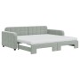 Sofá cama nido con colchón terciopelo gris claro 90x190 cm de vidaXL, Camas y somieres - Ref: Foro24-3196966, Precio: 512,54 ...