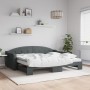 Sofá cama nido con colchón tela gris oscuro 90x200 cm de vidaXL, Camas y somieres - Ref: Foro24-3197549, Precio: 541,05 €, De...