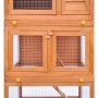 Casa de animales pequeños jaula conejera 3 niveles madera de vidaXL, Jaulas y habitáculos para animales pequeños - Ref: Foro2...