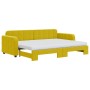 Trundle sofa bed with drawers yellow velvet 80x200 cm by vidaXL, Beds and slatted bases - Ref: Foro24-3196951, Price: 451,99 ...