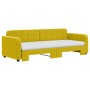 Trundle sofa bed with drawers yellow velvet 80x200 cm by vidaXL, Beds and slatted bases - Ref: Foro24-3196951, Price: 451,99 ...