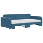 Sofá cama nido con colchón terciopelo azul 100x200 cm de vidaXL, Camas y somieres - Ref: Foro24-3196959, Precio: 579,99 €, De...