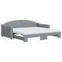 Sofá cama nido con colchón tela gris claro 90x190 cm de vidaXL, Camas y somieres - Ref: Foro24-3197558, Precio: 468,89 €, Des...