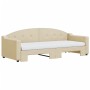 Ausziehbares Schlafsofa mit cremefarbener Stoffmatratze 80x200 cm von vidaXL, Betten und Lattenroste - Ref: Foro24-3197547, P...