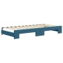 Trundle sofa bed with blue velvet mattress 90x200 cm by vidaXL, Beds and slatted bases - Ref: Foro24-3196952, Price: 423,37 €...