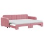 Trundle sofa bed with pink velvet mattress 80x200 cm by vidaXL, Beds and slatted bases - Ref: Foro24-3196949, Price: 451,12 €...