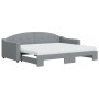 Sofá cama nido con colchón tela gris claro 90x200 cm de vidaXL, Camas y somieres - Ref: Foro24-3197548, Precio: 443,55 €, Des...