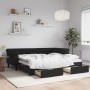 Sofá cama nido con cajones terciopelo negro 90x190 cm de vidaXL, Camas y somieres - Ref: Foro24-3197834, Precio: 323,84 €, De...