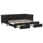 Trundle sofa bed with drawers black velvet 90x190 cm by vidaXL, Beds and slatted bases - Ref: Foro24-3197834, Price: 323,84 €...