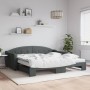 Sofá cama nido con colchón tela gris oscuro 100x200 cm de vidaXL, Camas y somieres - Ref: Foro24-3197554, Precio: 449,60 €, D...