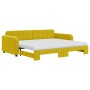 Sofá cama nido con colchón terciopelo amarillo 90x200 cm de vidaXL, Camas y somieres - Ref: Foro24-3196958, Precio: 535,38 €,...