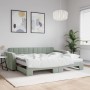 Trundle sofa bed with light gray velvet mattress 90x200 cm by vidaXL, Beds and slatted bases - Ref: Foro24-3196953, Price: 44...