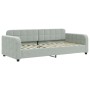 Trundle sofa bed with light gray velvet mattress 90x200 cm by vidaXL, Beds and slatted bases - Ref: Foro24-3196953, Price: 44...