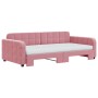 Trundle sofa bed with pink velvet mattress 100x200 cm by vidaXL, Beds and slatted bases - Ref: Foro24-3196963, Price: 574,99 ...