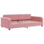 Trundle sofa bed with pink velvet mattress 100x200 cm by vidaXL, Beds and slatted bases - Ref: Foro24-3196963, Price: 574,99 ...