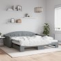 Trundle sofa bed with light gray fabric mattress 100x200 cm by vidaXL, Beds and slatted bases - Ref: Foro24-3197553, Price: 4...