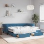 Sofá cama nido con cajones terciopelo azul 90x200 cm de vidaXL, Camas y somieres - Ref: Foro24-3197818, Precio: 328,95 €, Des...