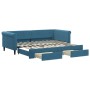 Sofá cama nido con cajones terciopelo azul 90x200 cm de vidaXL, Camas y somieres - Ref: Foro24-3197818, Precio: 328,95 €, Des...