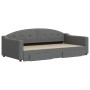 Sofá cama nido con cajones tela gris oscuro 100x200 cm de vidaXL, Camas y somieres - Ref: Foro24-3197572, Precio: 370,99 €, D...